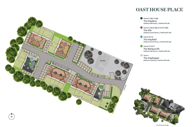 Oast House Place, Ash Road, Ash